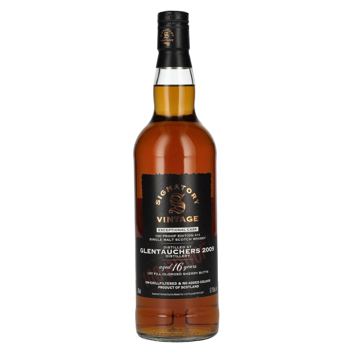 Signatory Vintage 100 Proof Edition GLENTAUCHERS 16 Years Old Single Malt #11 2009 57.1% Vol. 0.7l