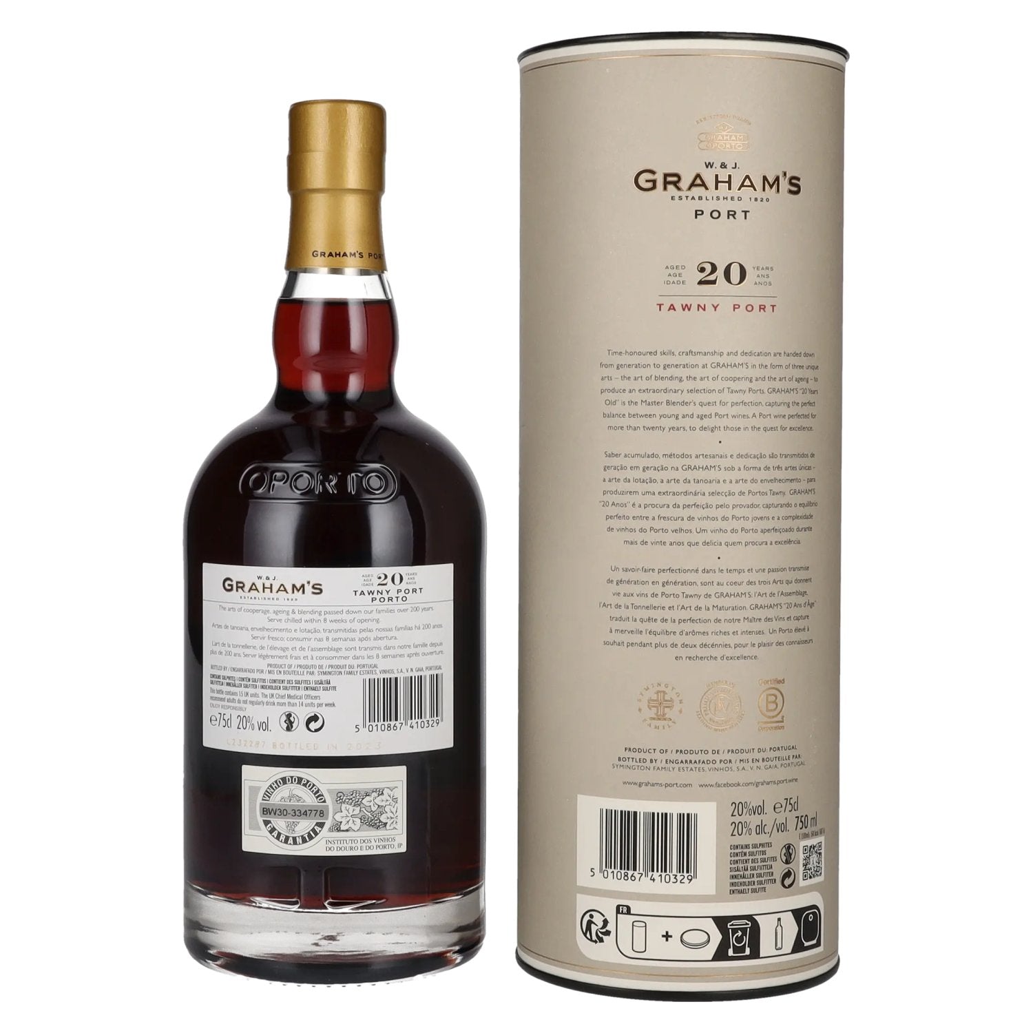 W. & J. Graham's Tawny Port 20 Years Old 20% Vol. 0,75l in Geschenkbox