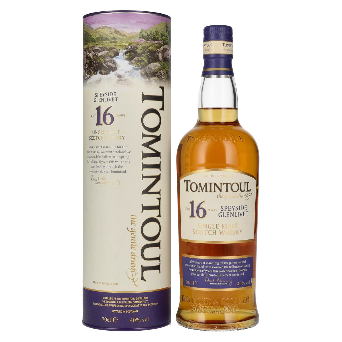 Tomintoul 16 Years Old Single Malt Scotch Whisky 40% Vol. 0.7l in Gift Box