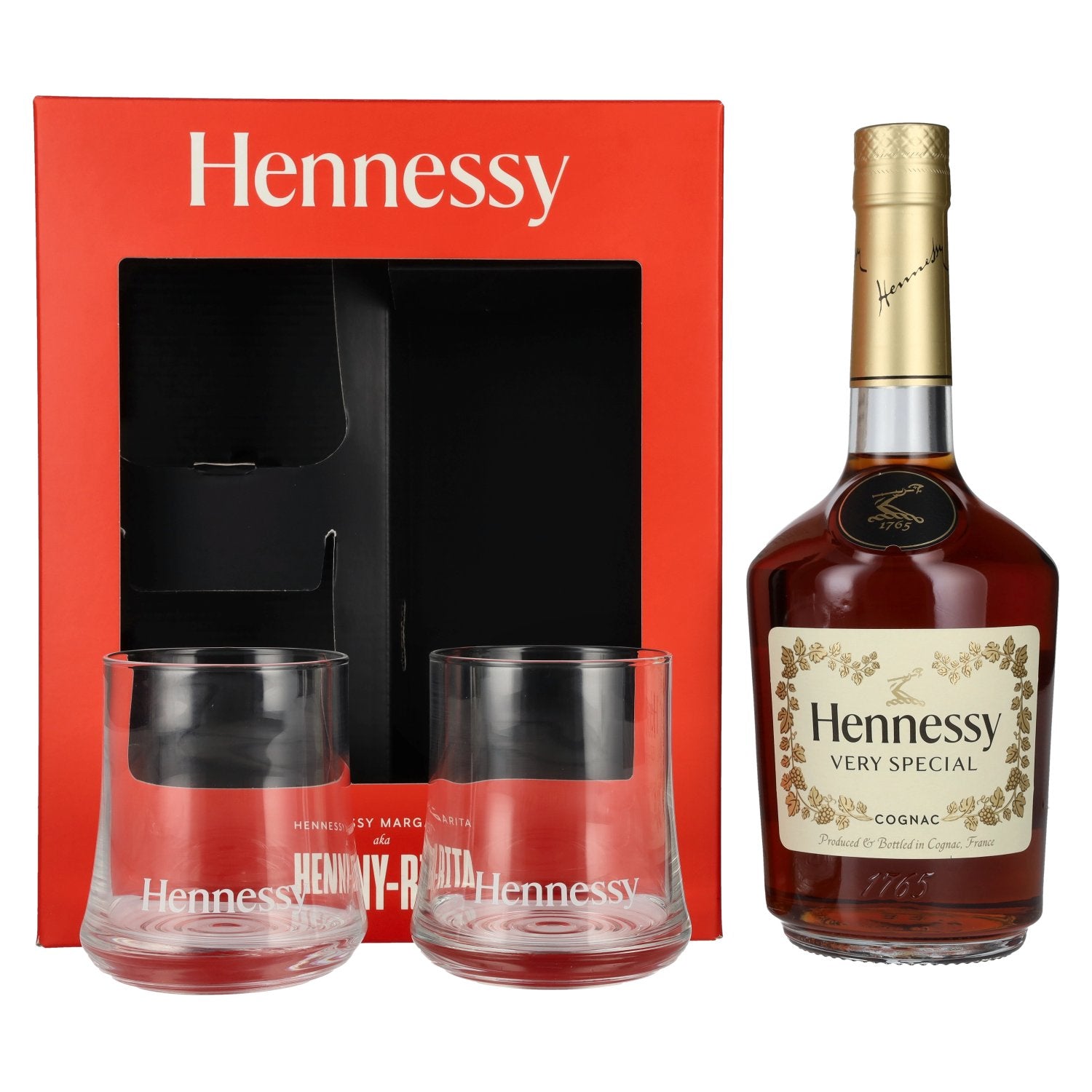 Hennessy Very Special Cognac 40% Vol. 0,7l in Geschenkbox mit 2 Gläsern