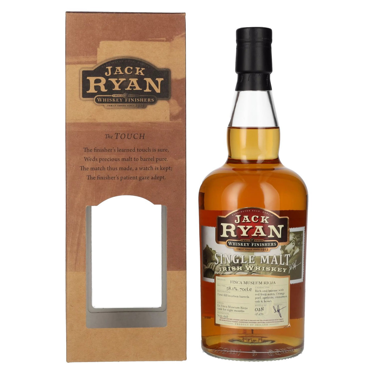 Jack Ryan 12 Years Old FINCA MUSEUM RIOJA Single Malt Irish Whiskey 58.1% Vol. 0.7l in Gift Box