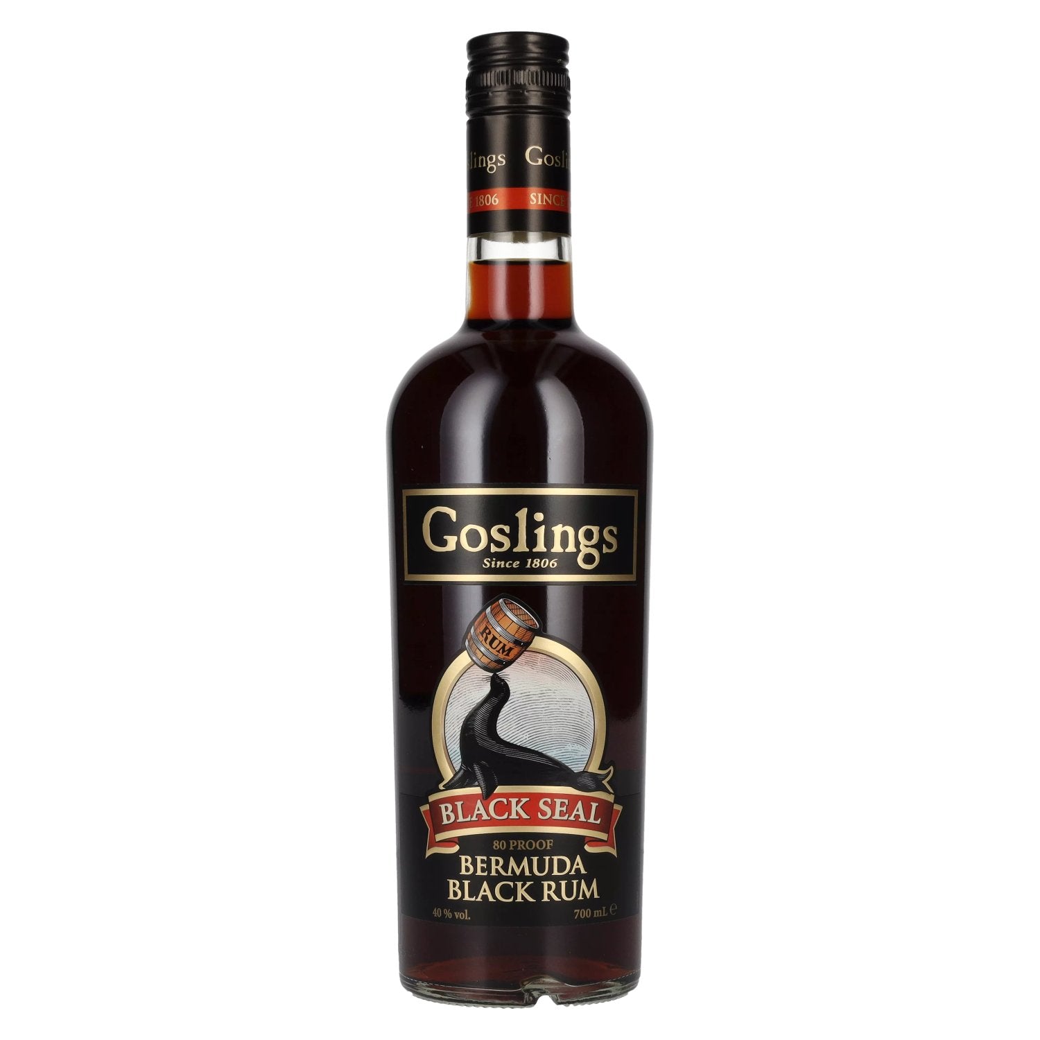 Goslings Black Seal 80 PROOF Bermuda Black Rum 40% Vol. 0.7l