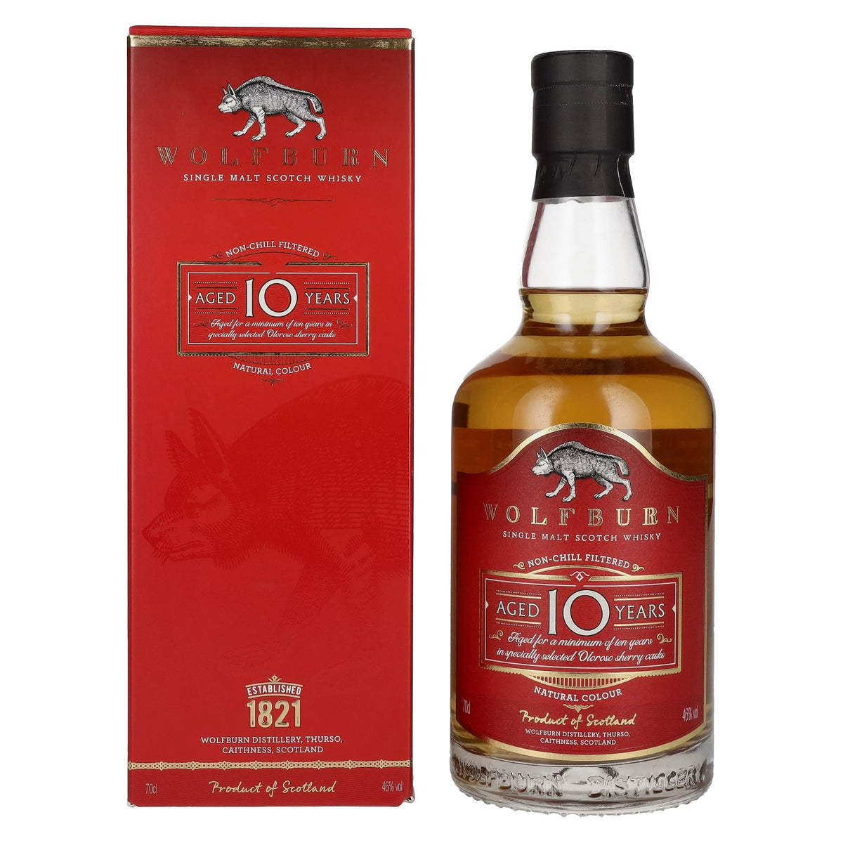 Wolfburn 10 Years Old Single Malt Scotch Whisky 46% Vol. 0.7l in gift box