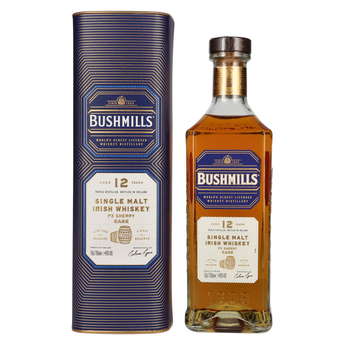 Bushmills 12 Years Old PX SHERRY CASK Single Malt Irish Whiskey Limited Release 46% vol. 0.7l in a gift box