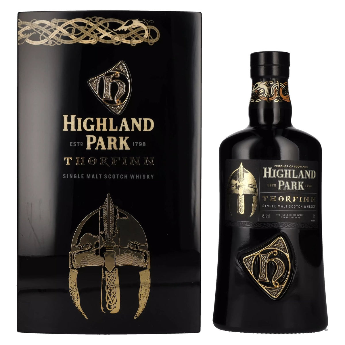 Highland Park THORFINN Single Malt Scotch Whisky 45.1% ABV, 0.7 litres, in a wooden box