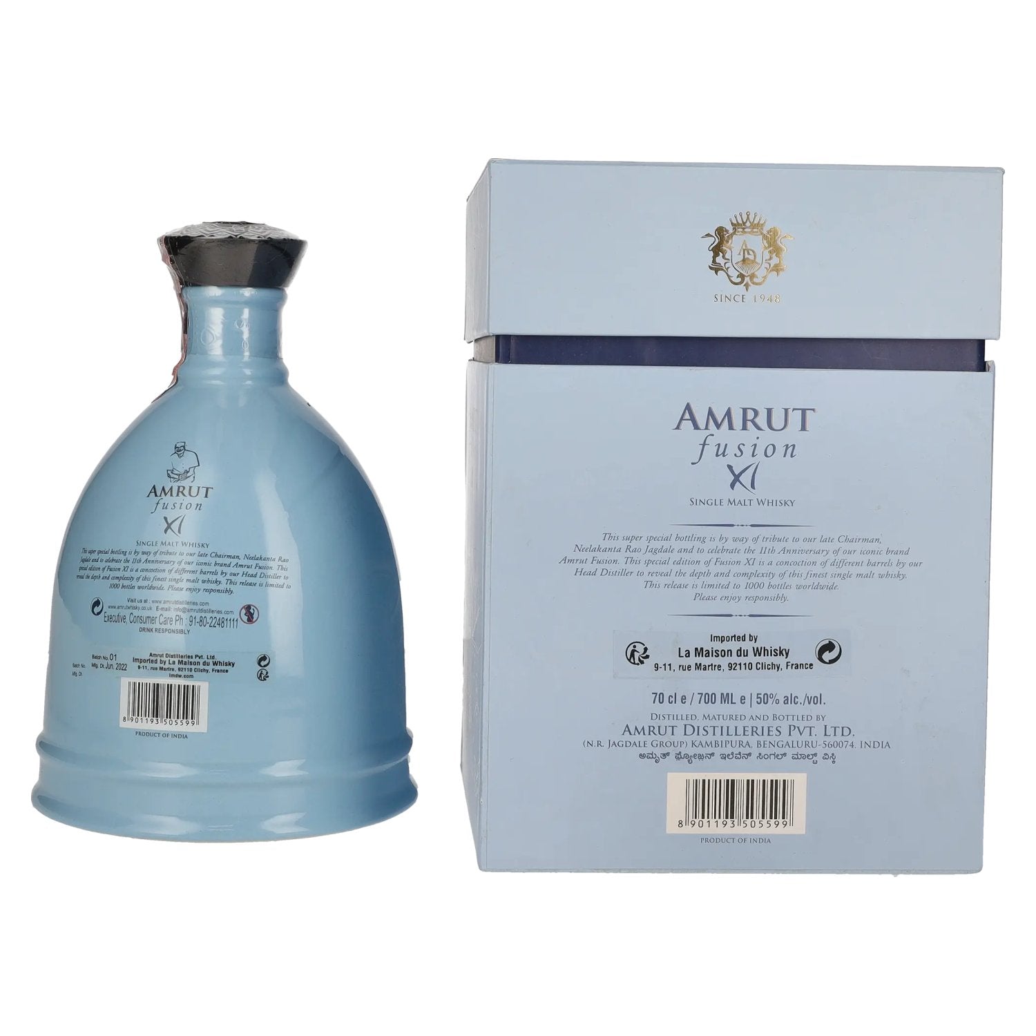 Amrut FUSION XI Single Malt Whisky 50% Vol. 0,7l in Geschenkbox