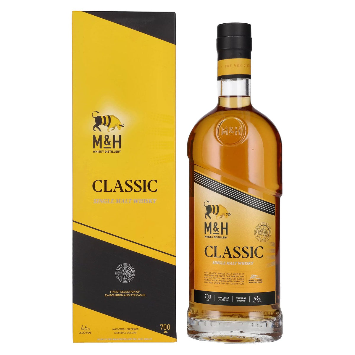 M&H Classic Single Malt Whisky 46% Vol. 0.7L in Gift Box