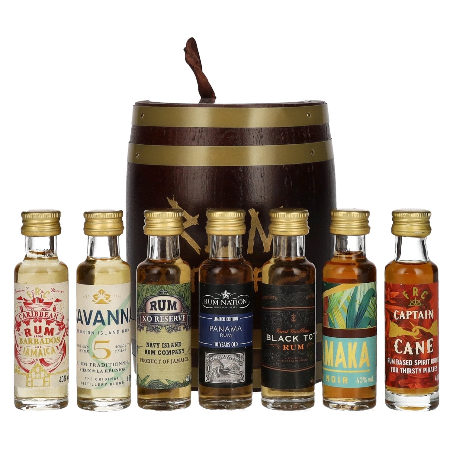 I LOVE RUM Tasting Cask 41.7% Vol. 7x0.02l in Wooden Box