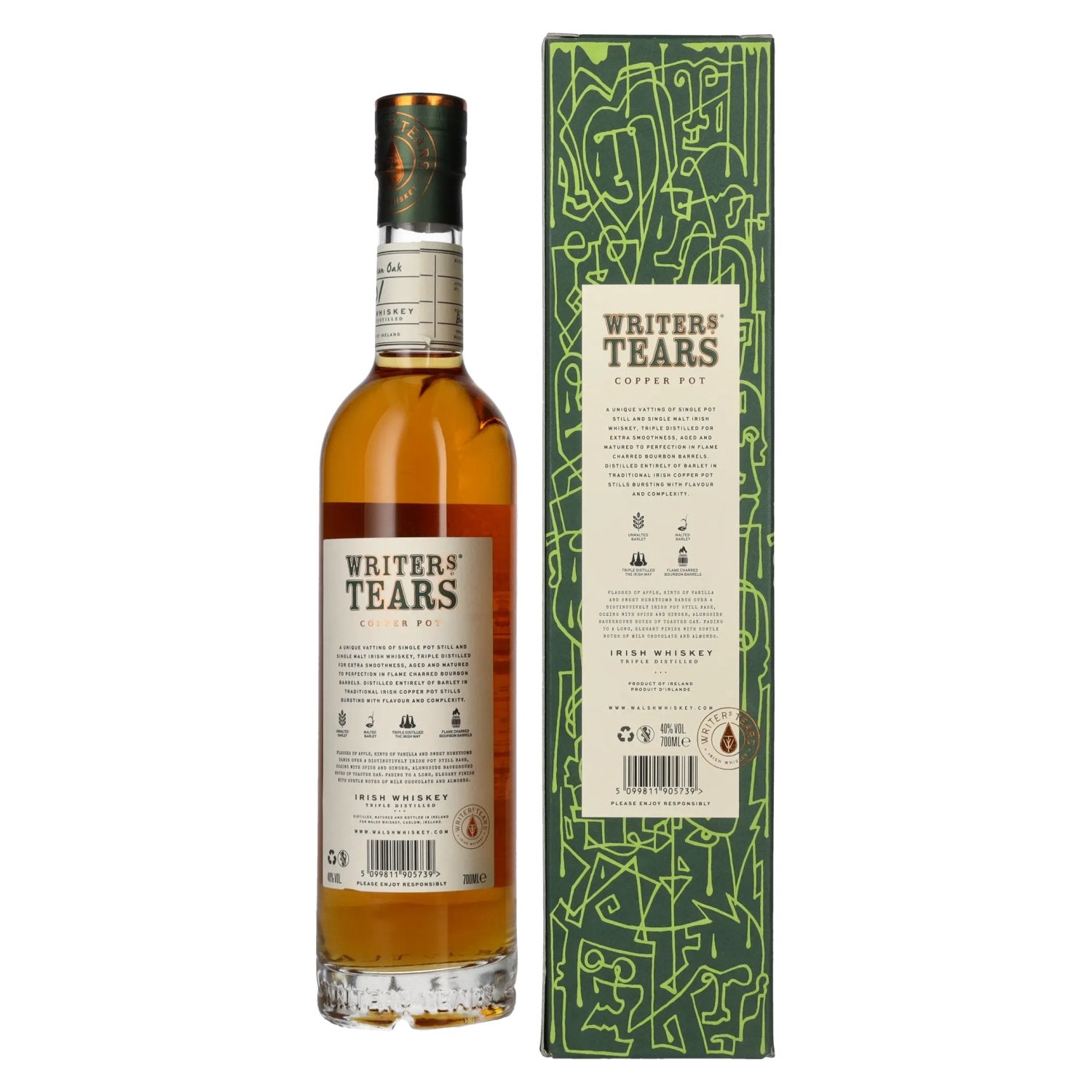 Writer's Tears COPPER POT Irish Whiskey 40% Vol. 0.7l in gift box