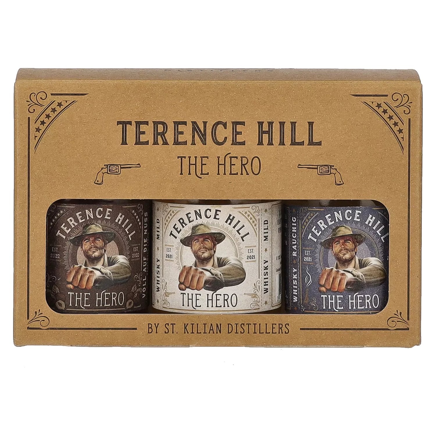 Terence Hill THE HERO Set 38,7% Vol. 3x0,05l in Geschenkbox