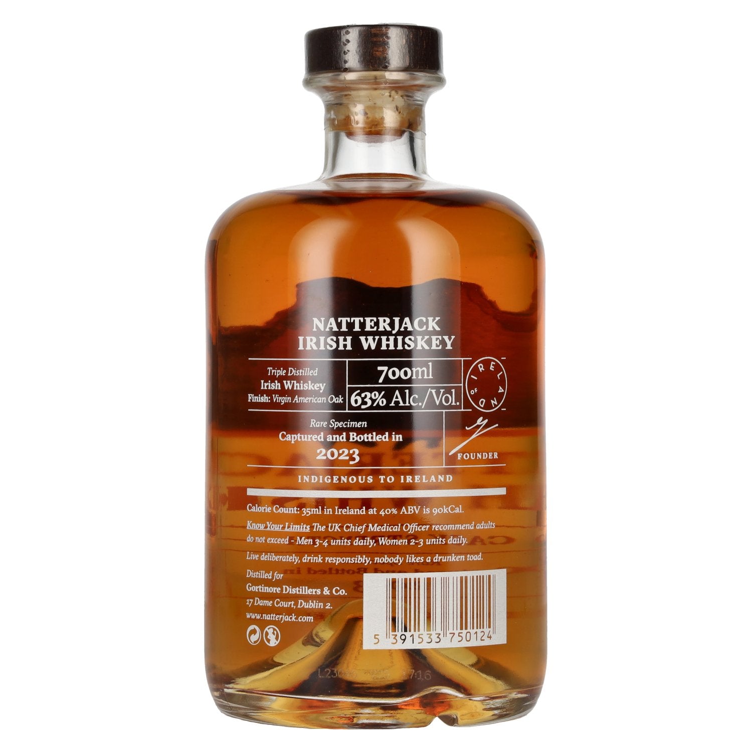 Natterjack Irish Whiskey Cask Strength 2023 63% ABV 0.7l