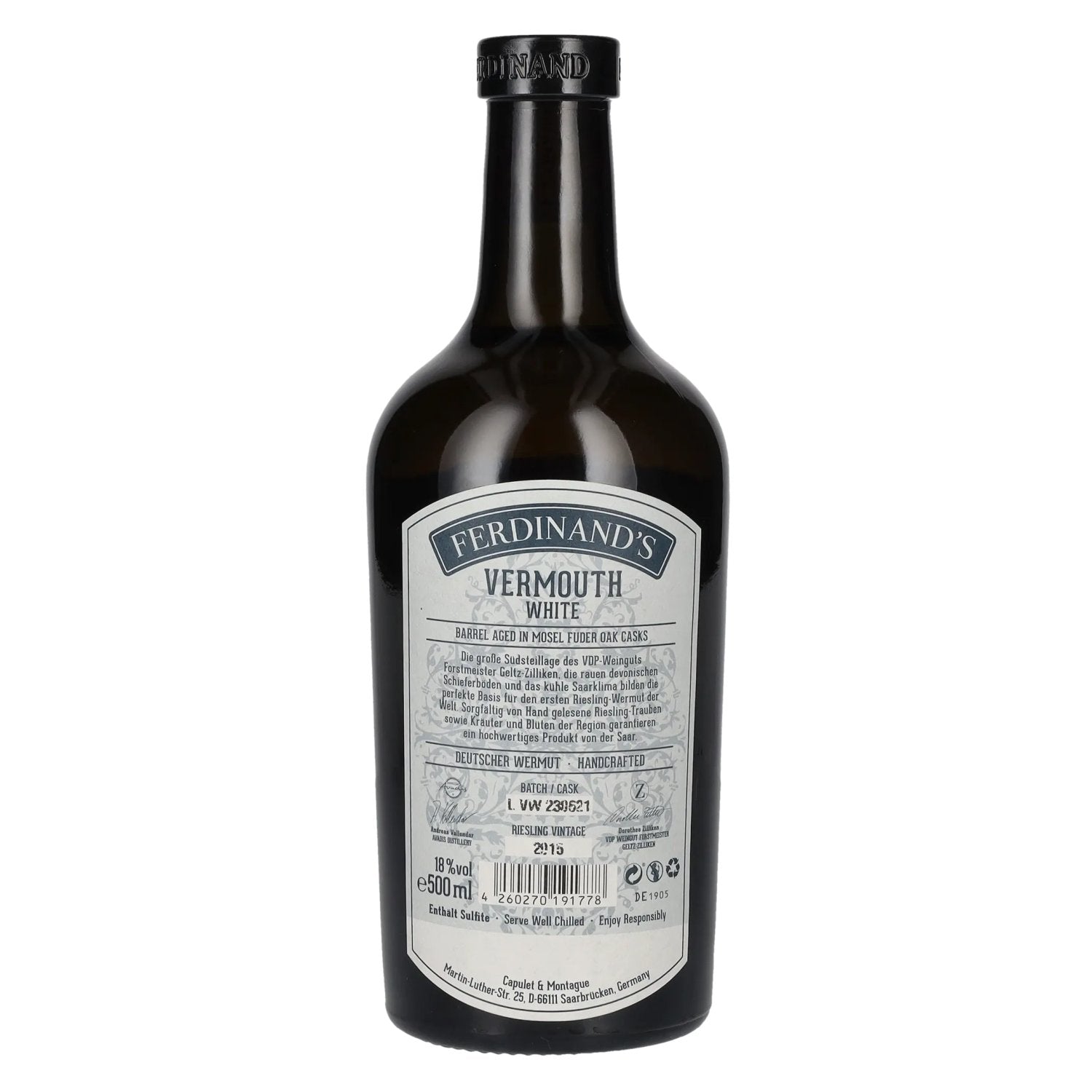 Ferdinand's Vermouth WHITE 18% Vol. 0,5l
