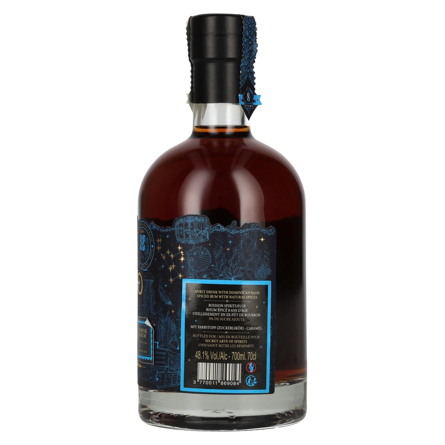 El Libertad 8 Years Old FLAVOR OF DARKNESS Dark Oak Spiced Rum Chapter III 48.1% Vol. 0.7l