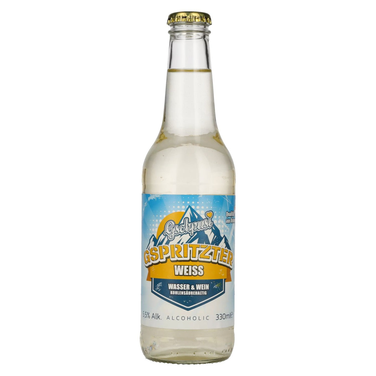 Gschpusi spritzer, white, 5.5% ABV, 0.33l