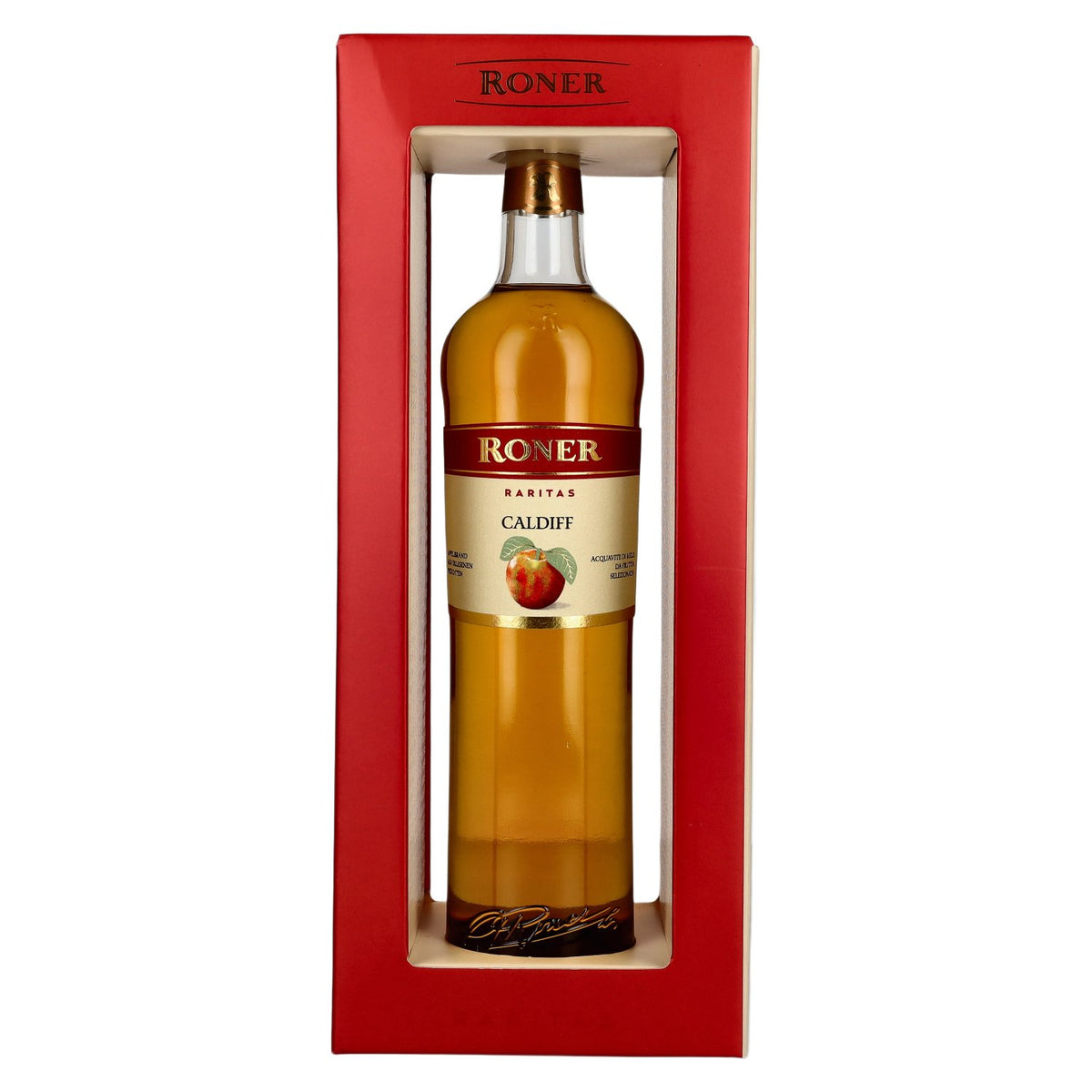 Roner Caldiff Apple Brandy 43% vol. 0.5 l in a gift box