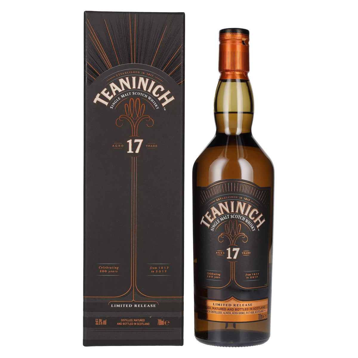Teaninich 17 Years Old Single Malt Scotch Whisky Limited Release 2017 55.9% Vol. 0.7l in Gift Box