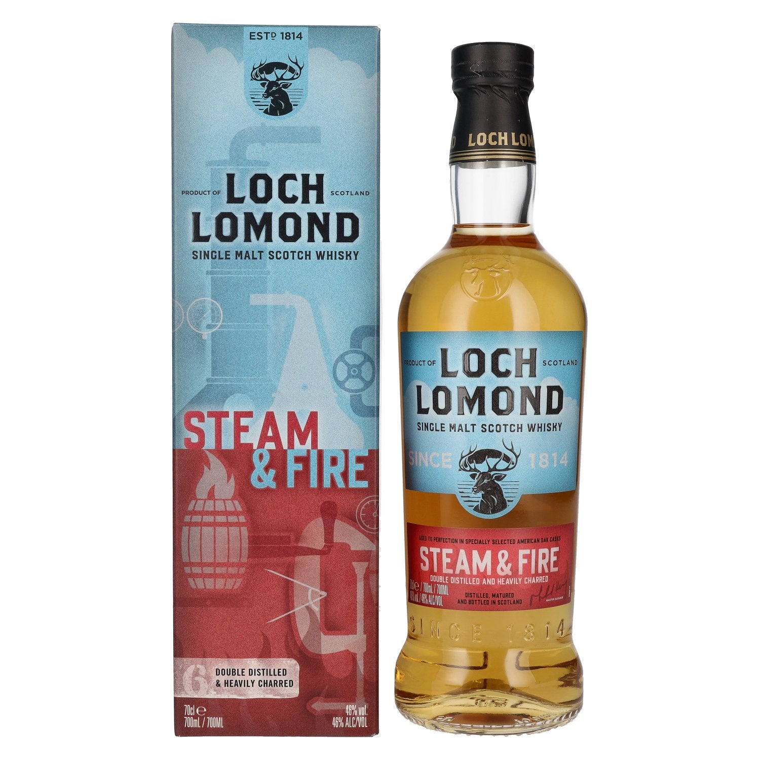 Loch Lomond STEAM & FIRE Single Malt Scotch Whisky 46% Vol. 0,7l in Geschenkbox