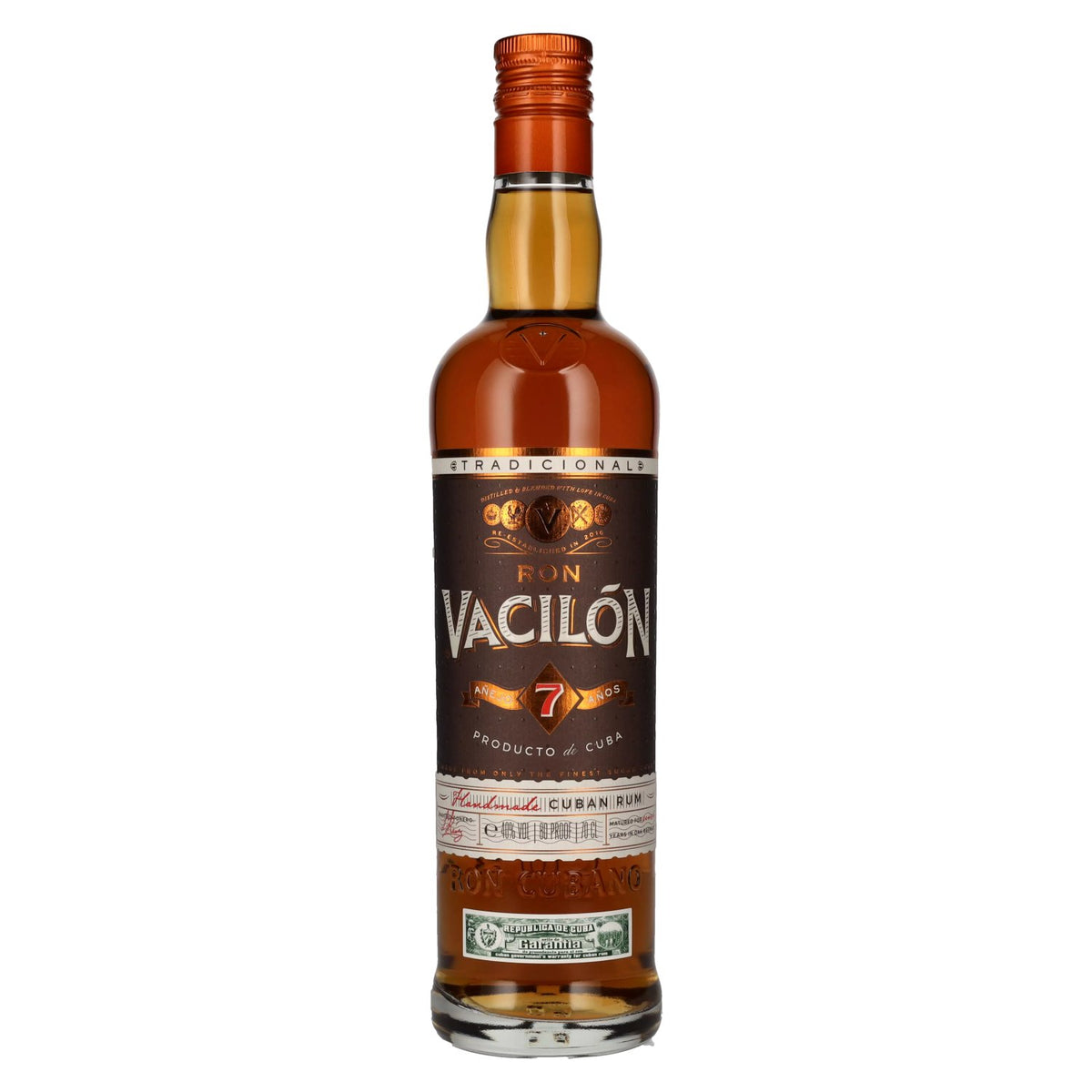 Ron Vacilón TRADICIONAL 7-Year-Old Añejo 40% ABV 0.7l