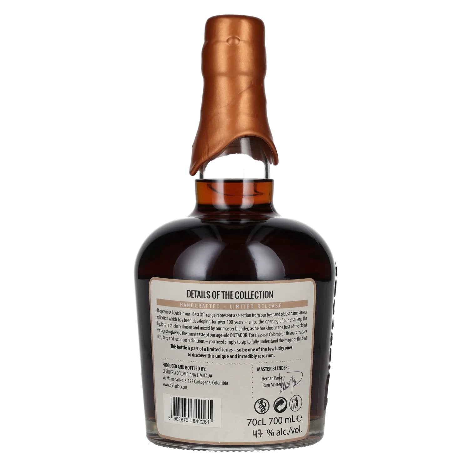 Dictador BEST OF 1973 ALTISIMO Colombian Rum Limited Release 47% Vol. 0.7l