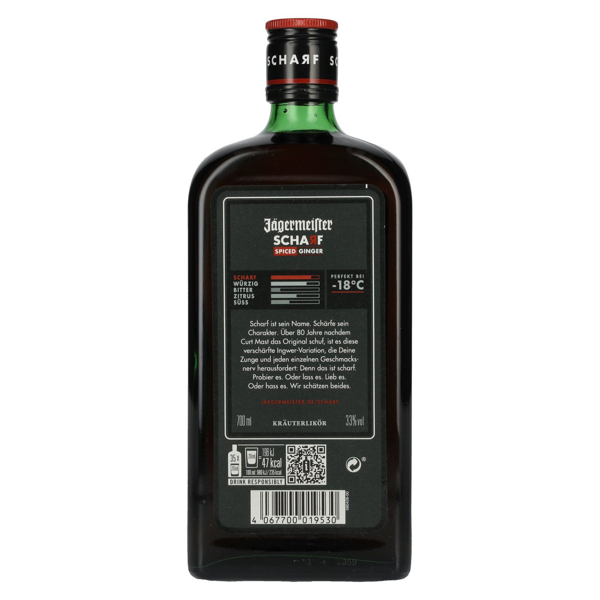 Jägermeister SCHARF SPICED Ginger Herbal Liqueur 33% vol. 0.7 l
