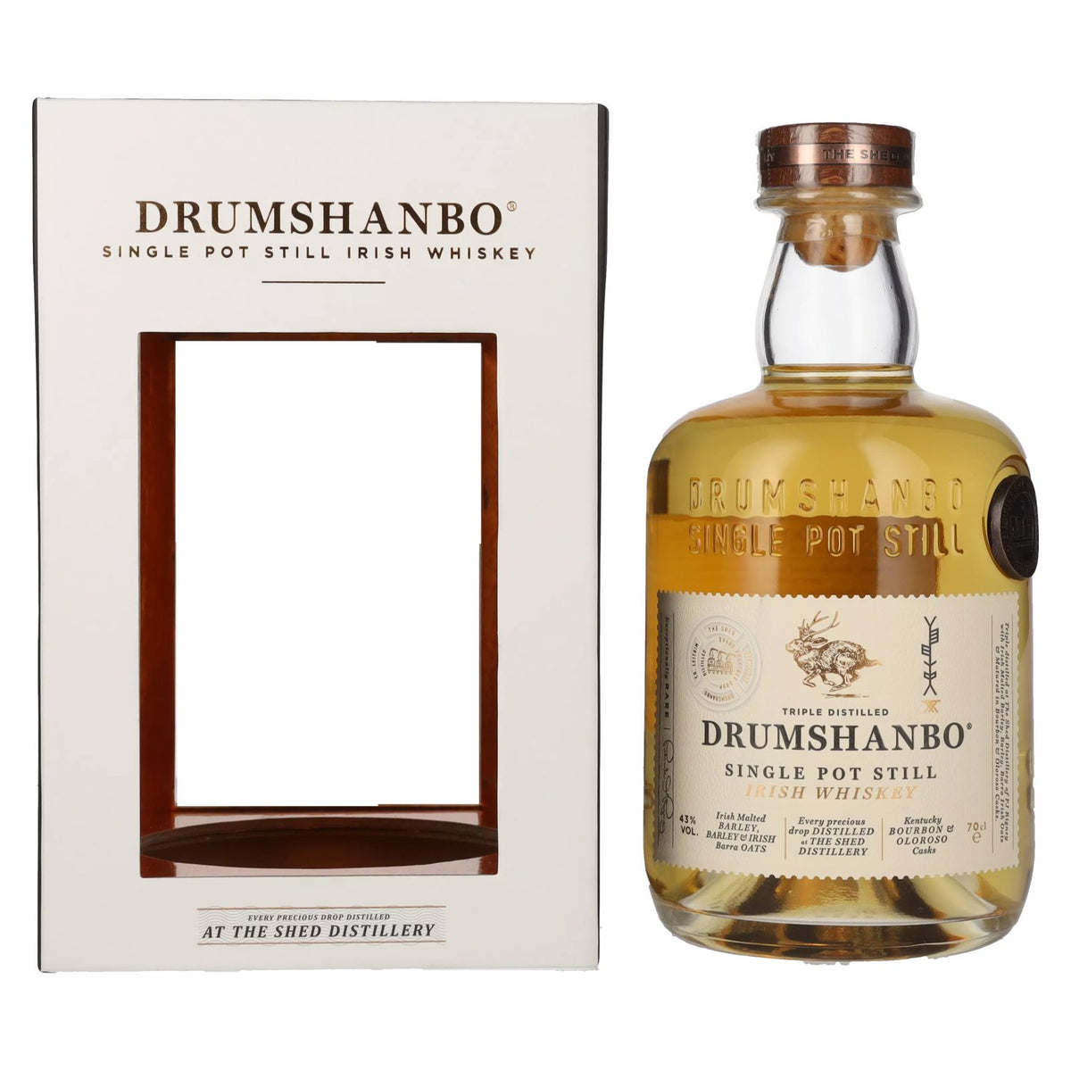 Drumshanbo Single Pot Still Irish Whiskey 43% Vol. 0,7l in Geschenkbox