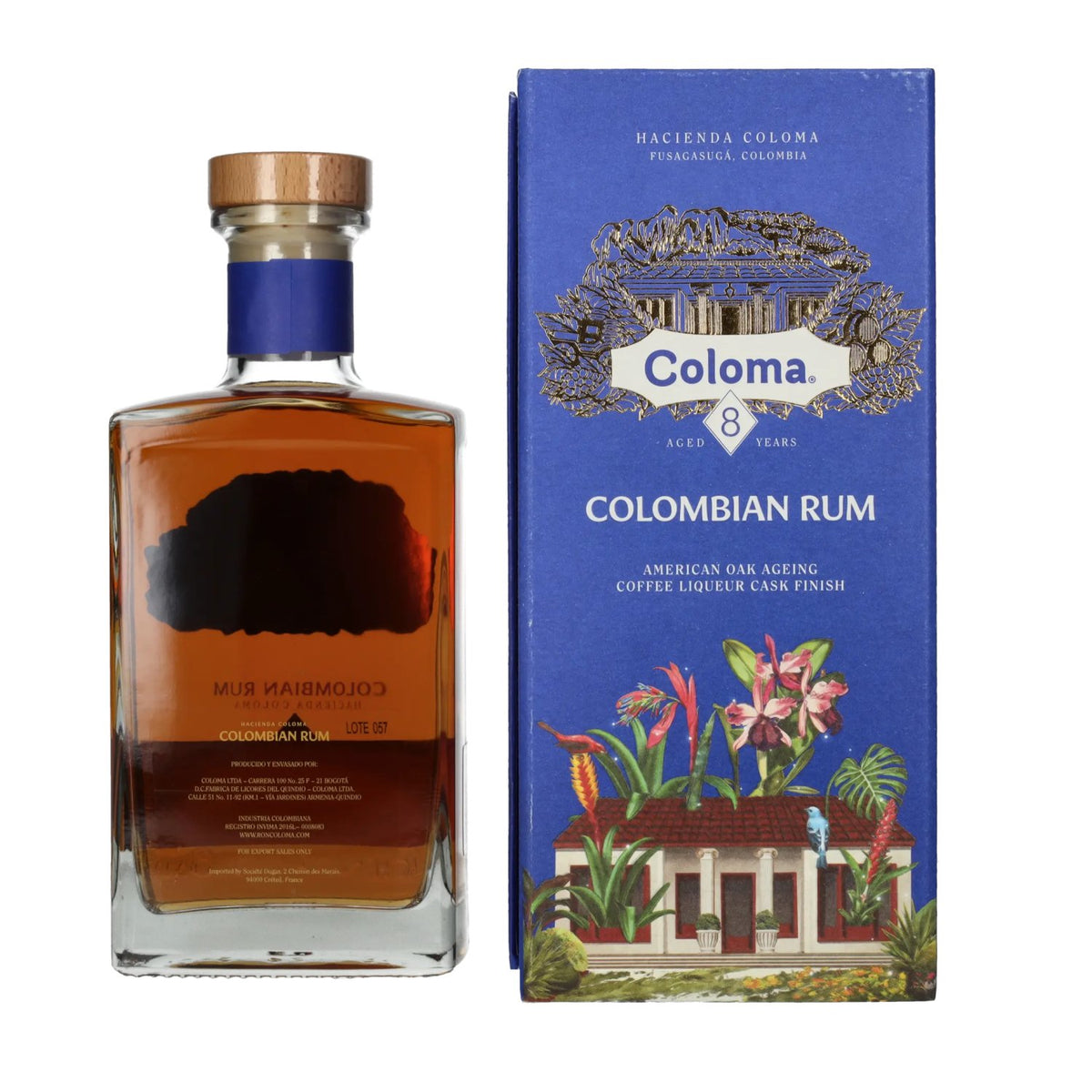Ron Coloma 8 Years Old 40% ABV 0.7l in a gift box