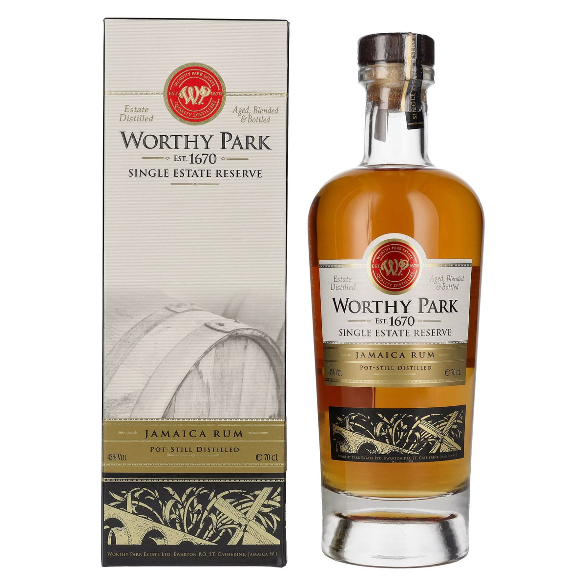 Worthy Park Single Estate Reserve Jamaica Rum 45% Vol. 0.7l in gift box