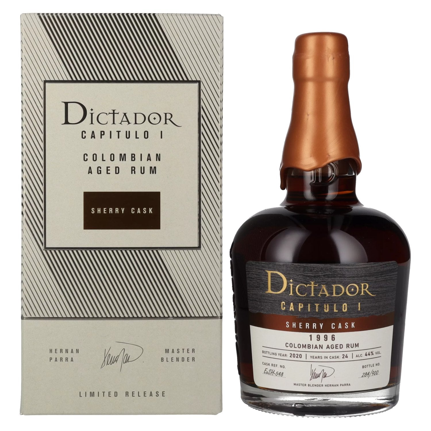 Dictador CAPITULO I 24 Years Old Sherry Cask Colombian Aged Rum 1996 44% Vol. 0.7l in Gift Box