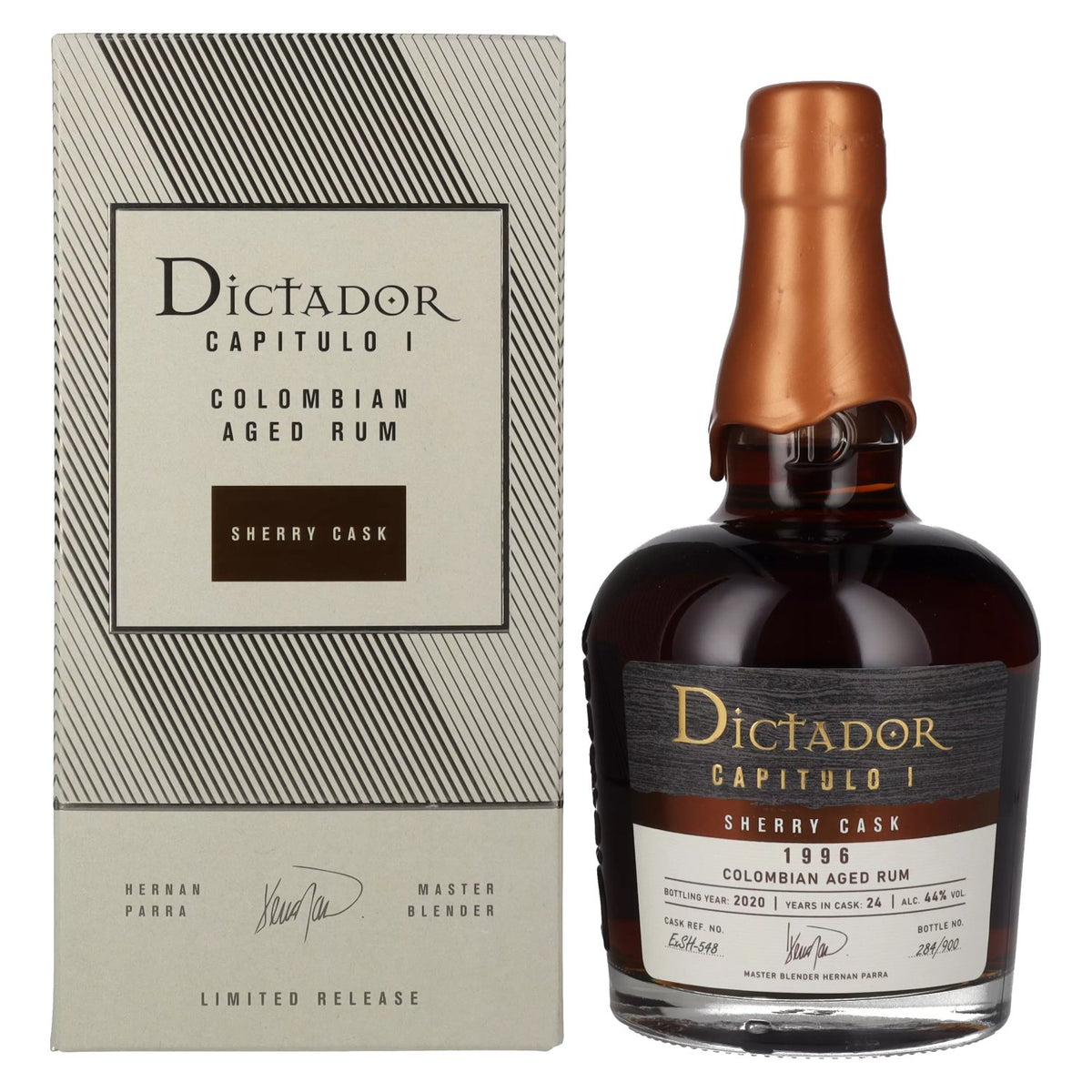Dictador CAPITULO I 24 Years Old Sherry Cask Colombian Aged Rum 1996 44% Vol. 0.7l in Gift Box