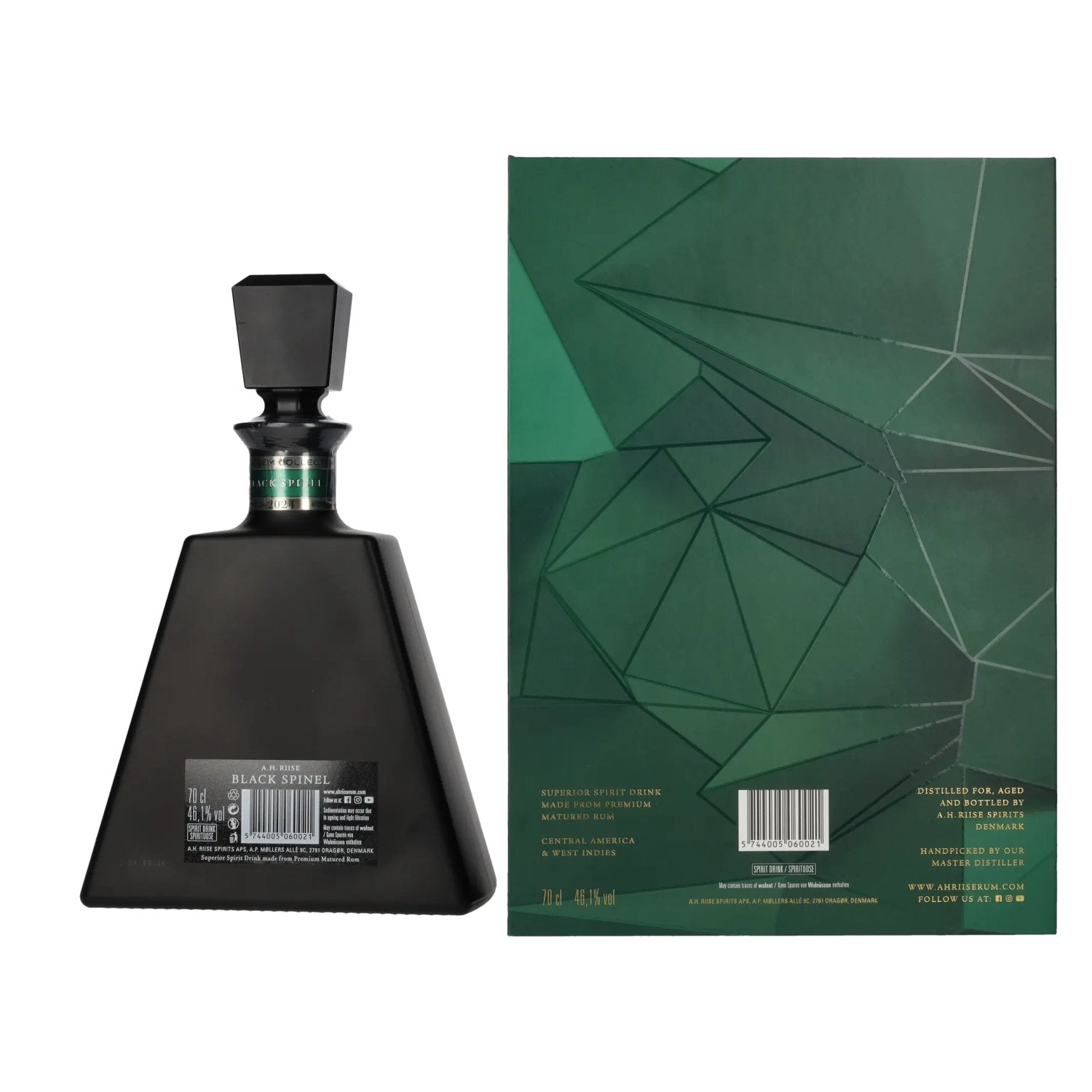 A.H. Riise Black Spinel BLACK GEM COLLECTION Spirit Drink 46.1% Vol. 0.7l in Gift Box