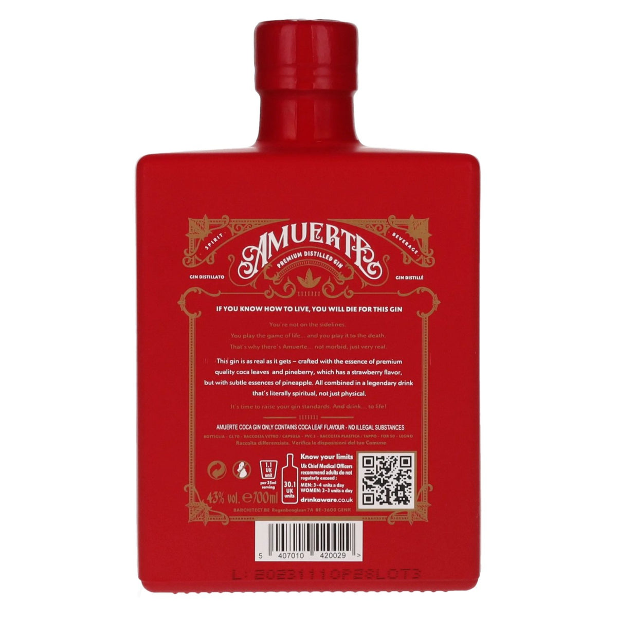 Amuerte Gin – Red Edition 43% vol. 0.7l