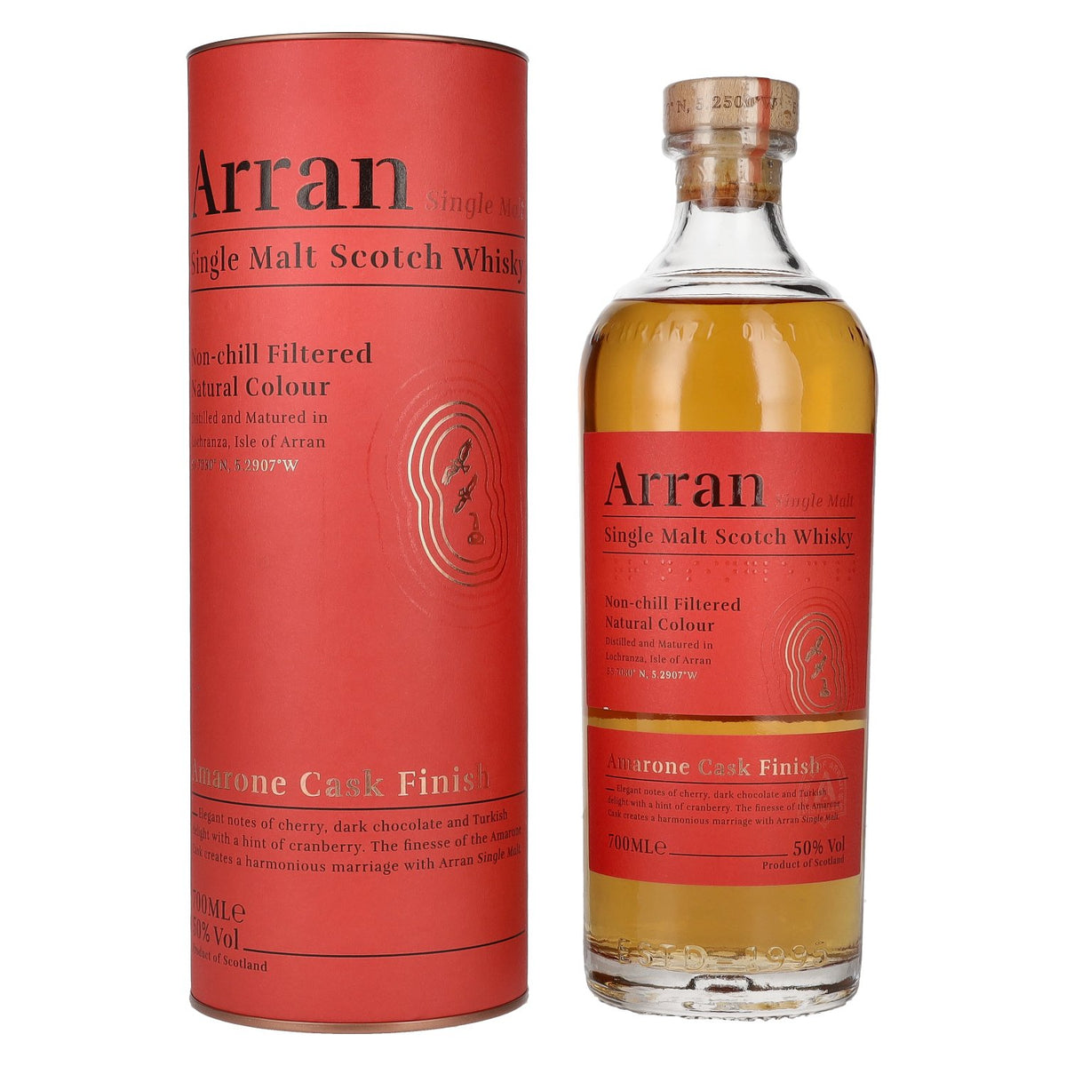 Arran Single Malt Scotch AMARONE CASK FINISH 50% Vol. 0,7l in Geschenkbox