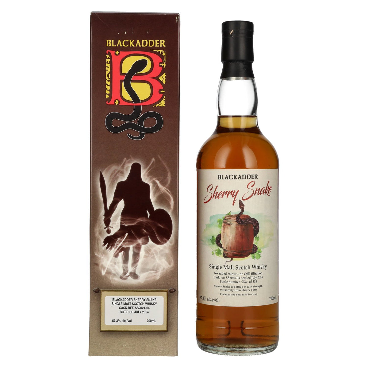 Blackadder SHERRY SNAKE Single Malt Scotch Whisky 57.3% ABV, 0.7l, in a gift box