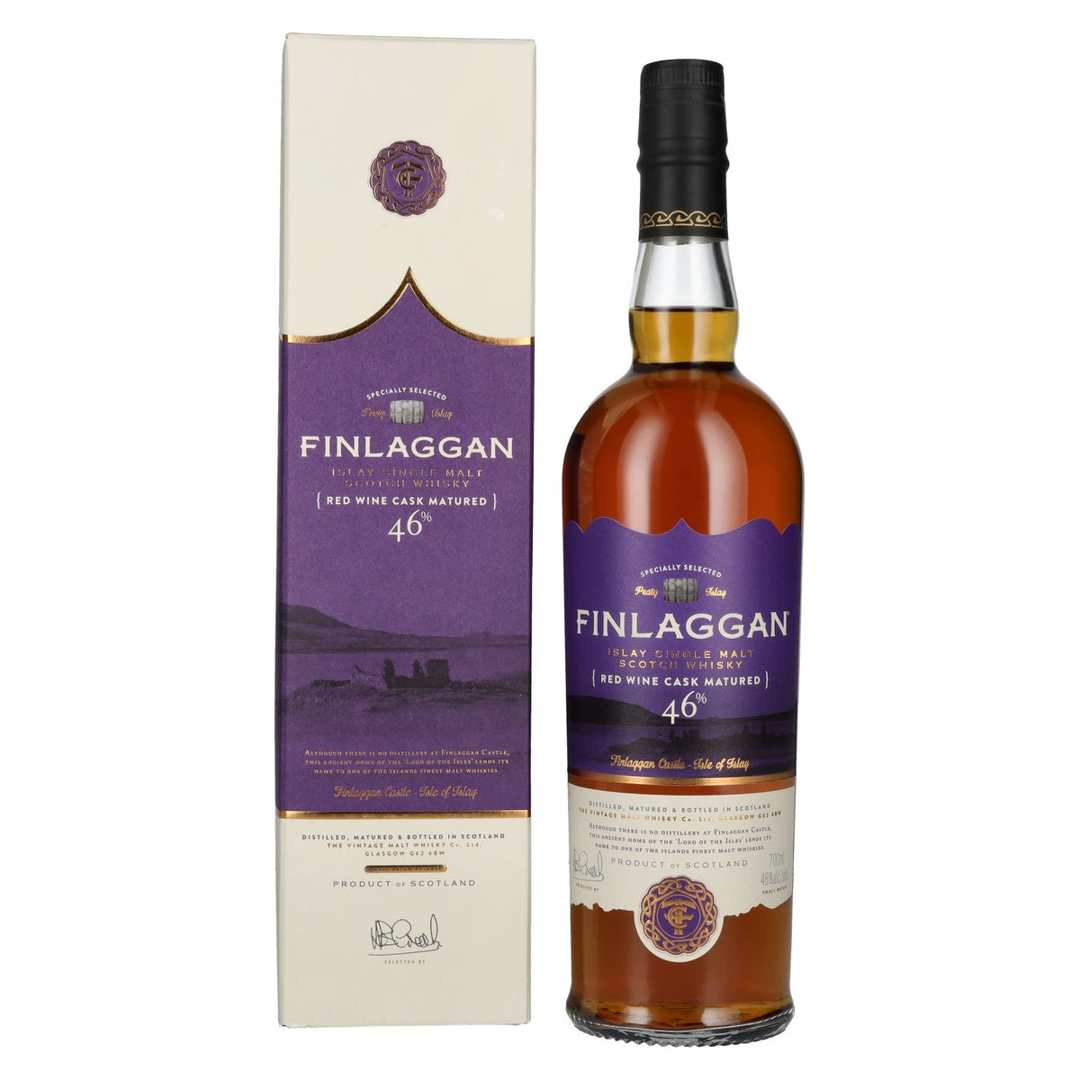 Finlaggan RED WINE CASK MATURED Islay Single Malt Whisky 46% Vol. 0.7L in gift box