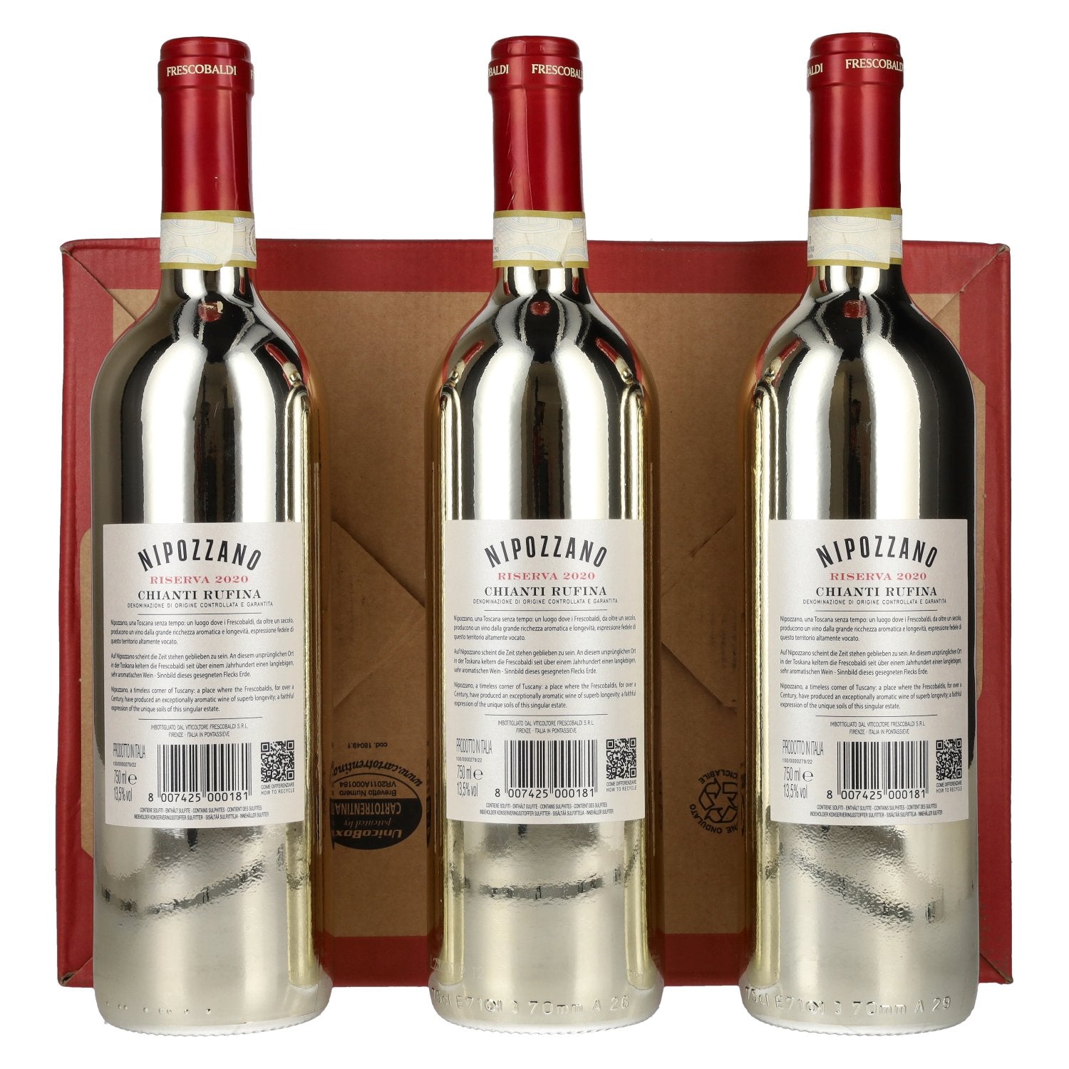 Frescobaldi NIPOZZANO Chianti Rúfina Riserva GOLD EDITION DOCG 2020 13.5% Vol. 3x0.75l in gift box