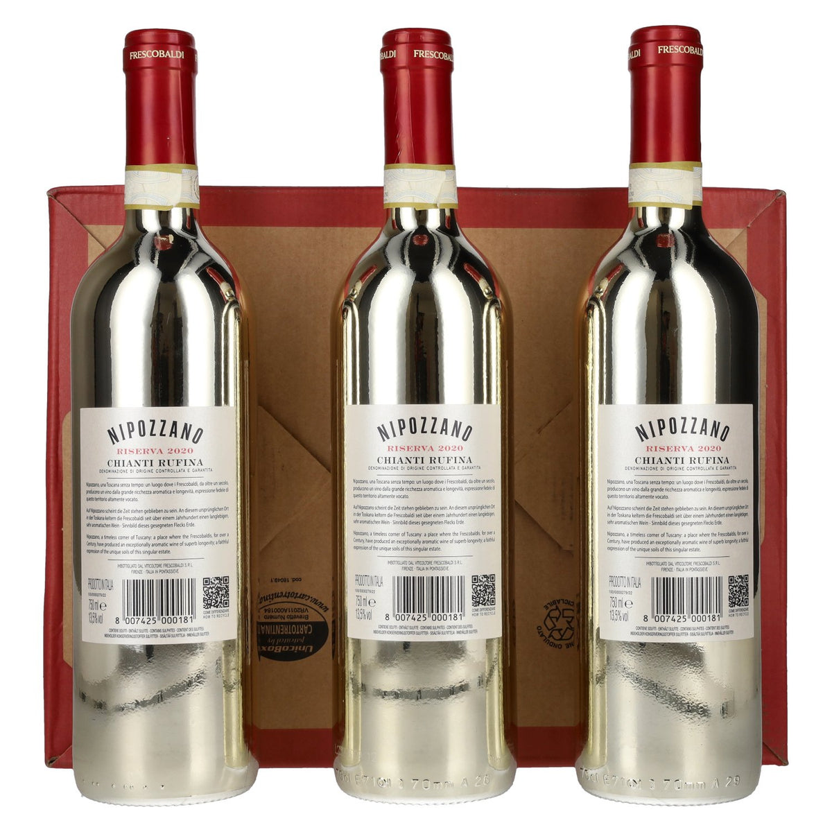 Frescobaldi NIPOZZANO Chianti Rúfina Riserva GOLD EDITION DOCG 2020 13,5% Vol. 3x0,75l in Geschenkbox