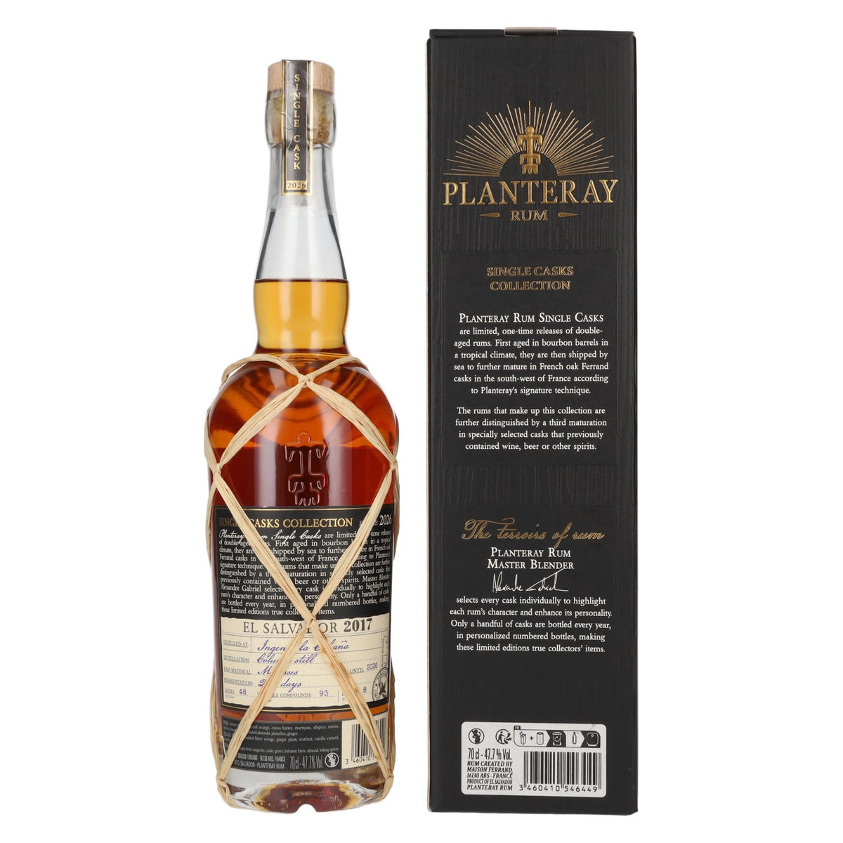 Planteray Rum EL SALVADOR Single Cask White Muscatel Barrel 2017 47.7% ABV 0.7l in a gift box