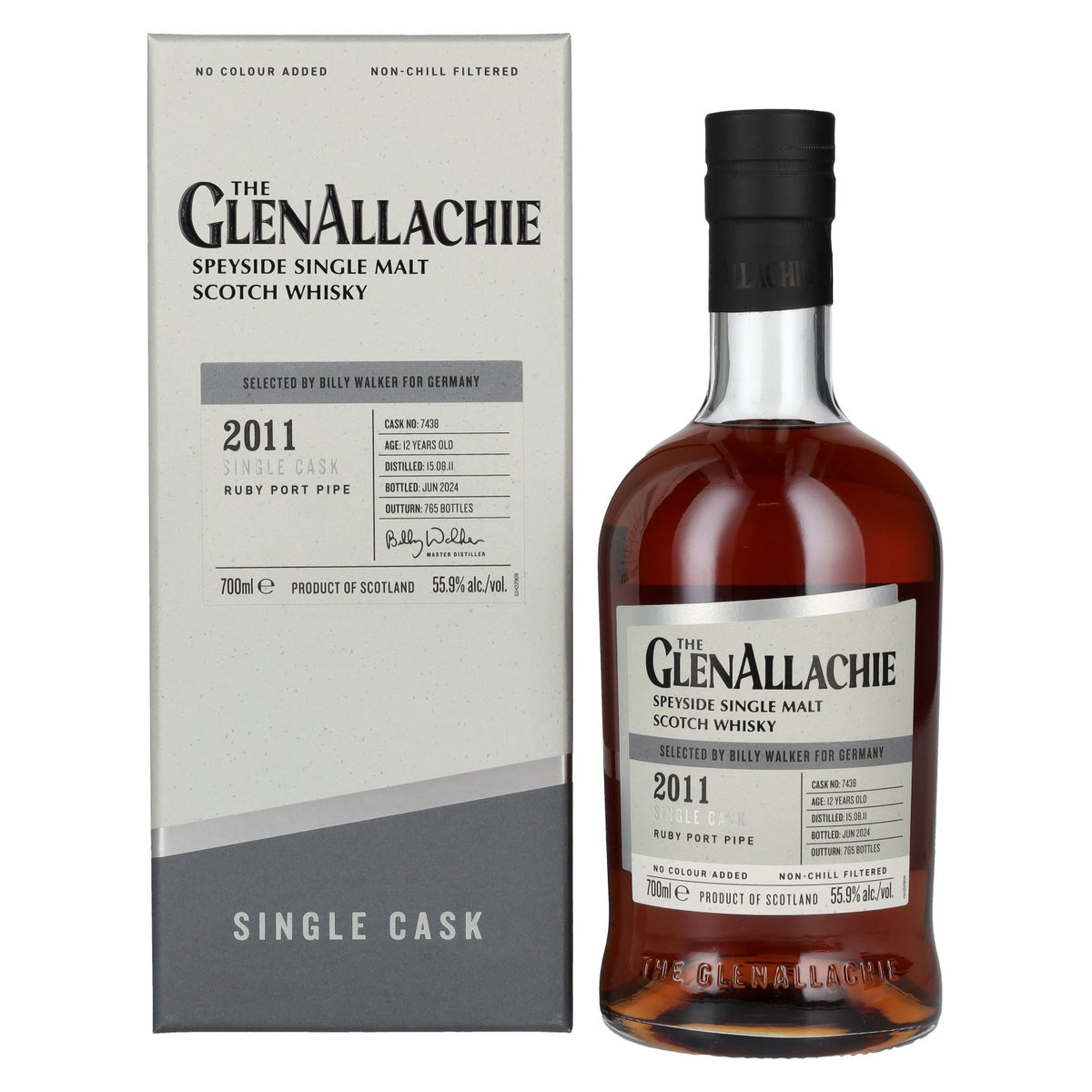 The GlenAllachie 12 Years Old RUBY PORT PIPE 2011 55,9% Vol. 0,7l in Geschenkbox