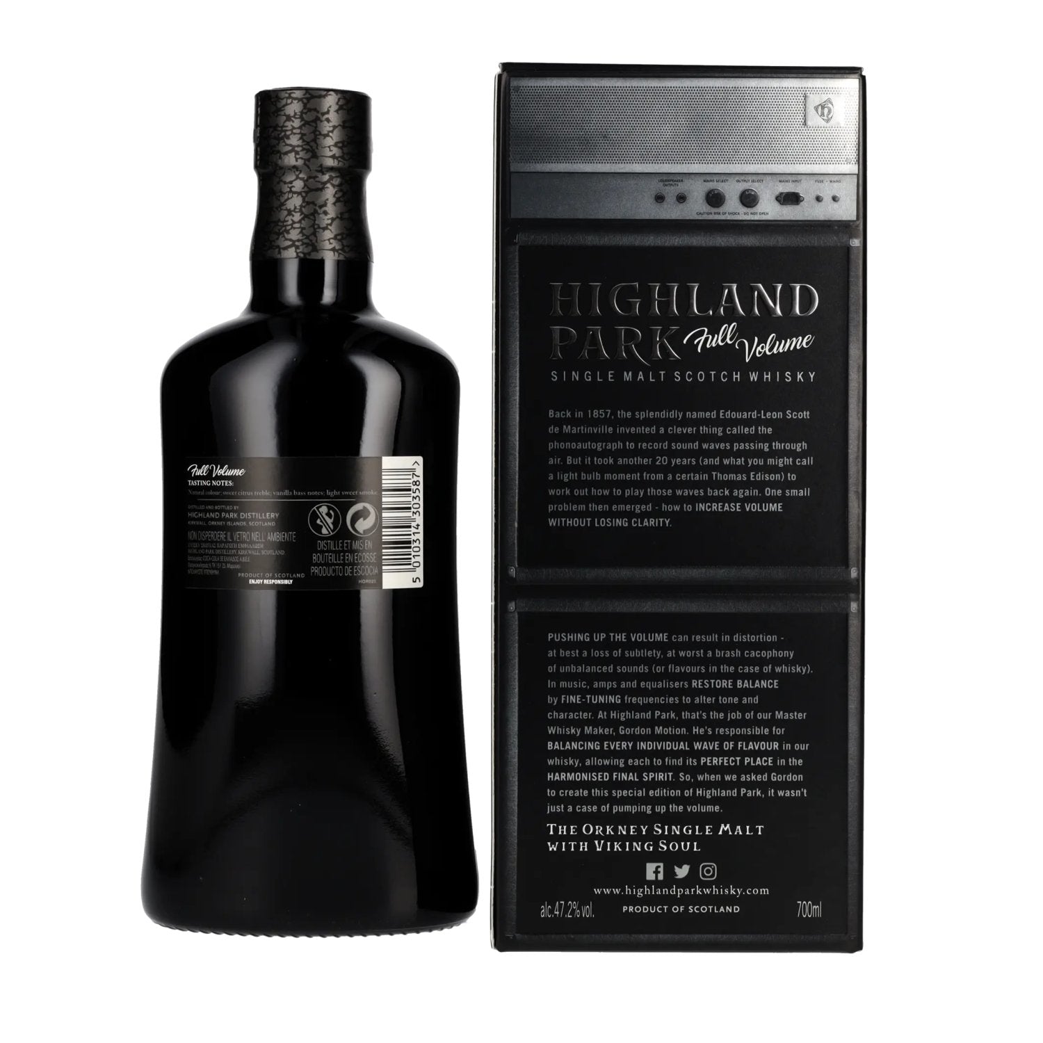 Highland Park FULL VOLUME 1999/2017 Single Malt Scotch Whisky 47,2% Vol. 0,7l in Geschenkbox