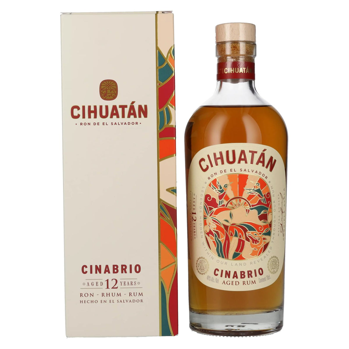 Cihuatán 12 Years CINABRIO Rum El Salvador 40% Vol. 0.7l in Gift Box