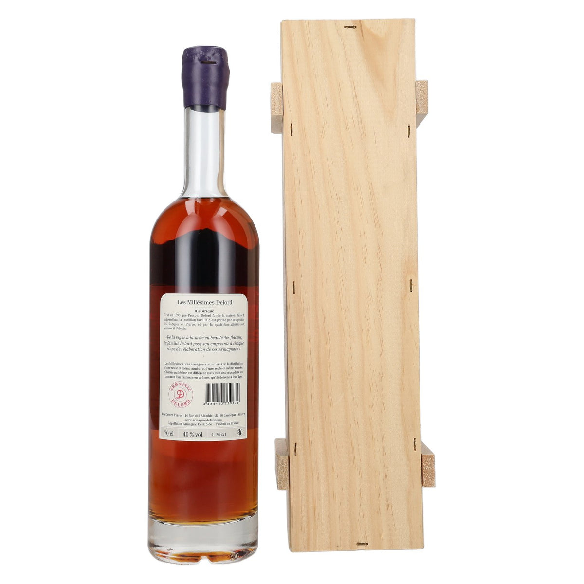 Vieil Armagnac Delord Vintage Récolte 1987 40% Vol. 0,7l in Holzkiste