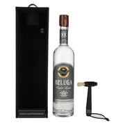 Beluga Gold Line Vodka Montenegro 40% ABV, 0.7 litres, in a leather-effect gift box with a brush