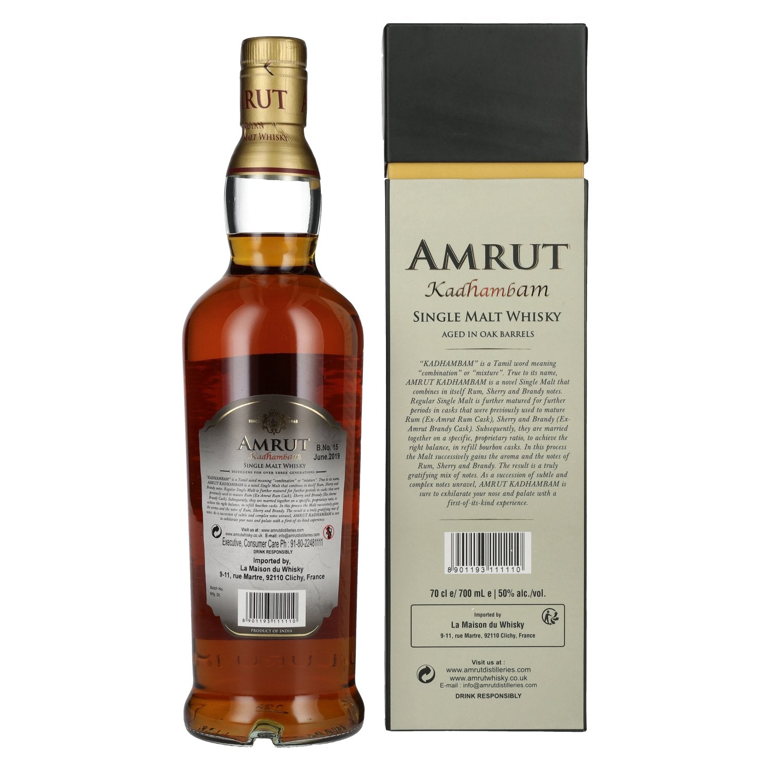 Amrut KADHAMBAM Single Malt Whisky 50% Vol. 0,7l in Geschenkbox