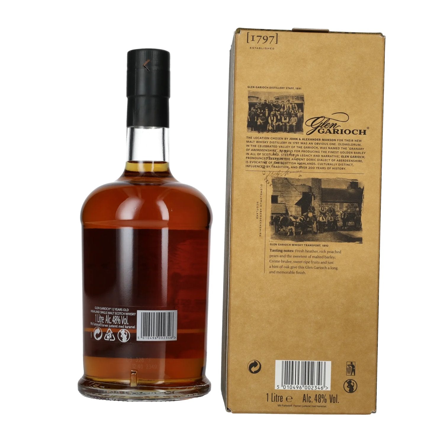 Glen Garioch 12 Years Old Highland Single Malt Scotch Whisky 48% Vol. 1L in gift box