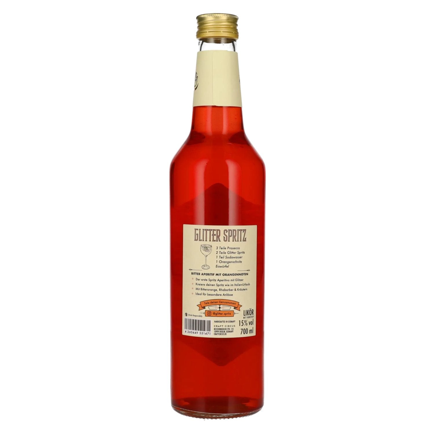 Glitter Spritz Bitter Orange Aperitivo 15% Vol. 0,7l