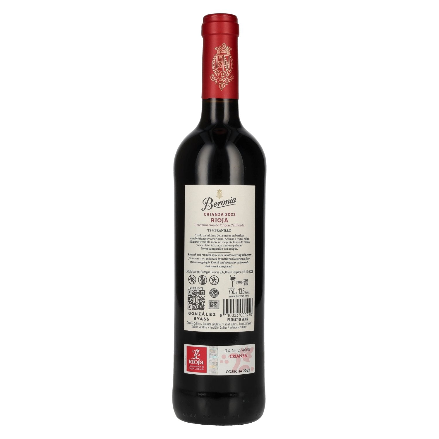 Beronia Crianza Rioja DOC 2022 13.5% Vol. 0.75l