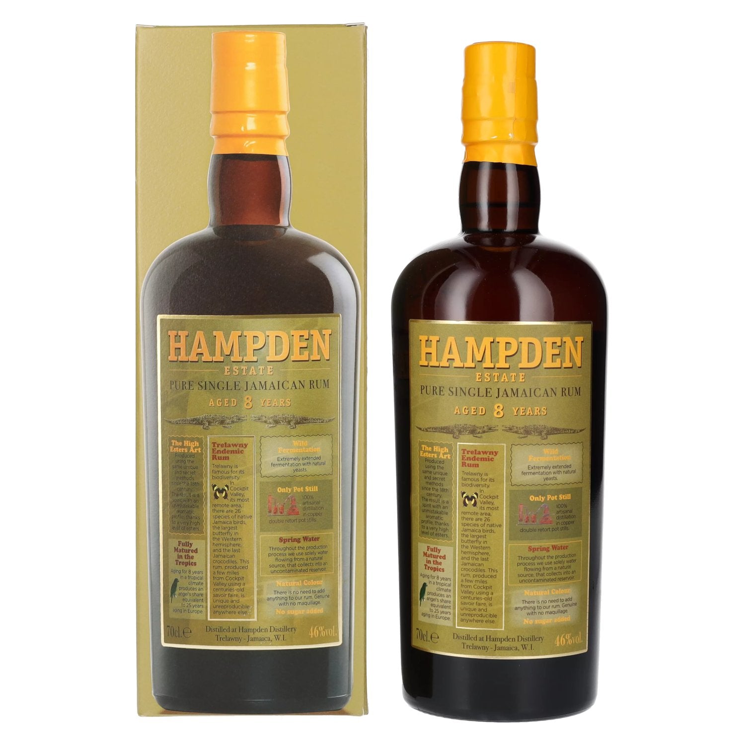 Hampden Estate 8 Years Old Pure Single Jamaican Rum 46% Vol. 0,7l in Geschenkbox