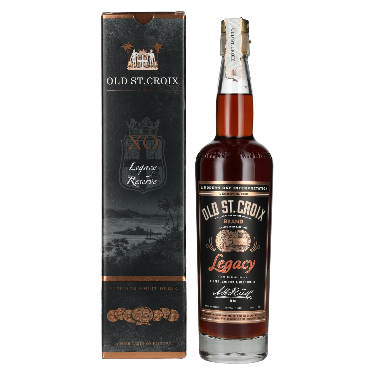 Old St. Croix A.H. Riise XO Legacy Reserve Superior Spirit Drink 42% Vol. 0.7l in gift box