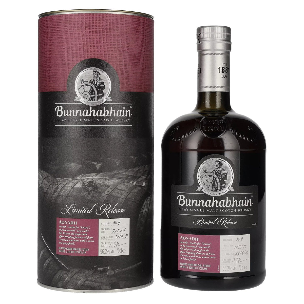 Bunnahabhain AONADH Islay Single Malt Limited Release No. 9 56.2% Vol. 0.7l in gift box
