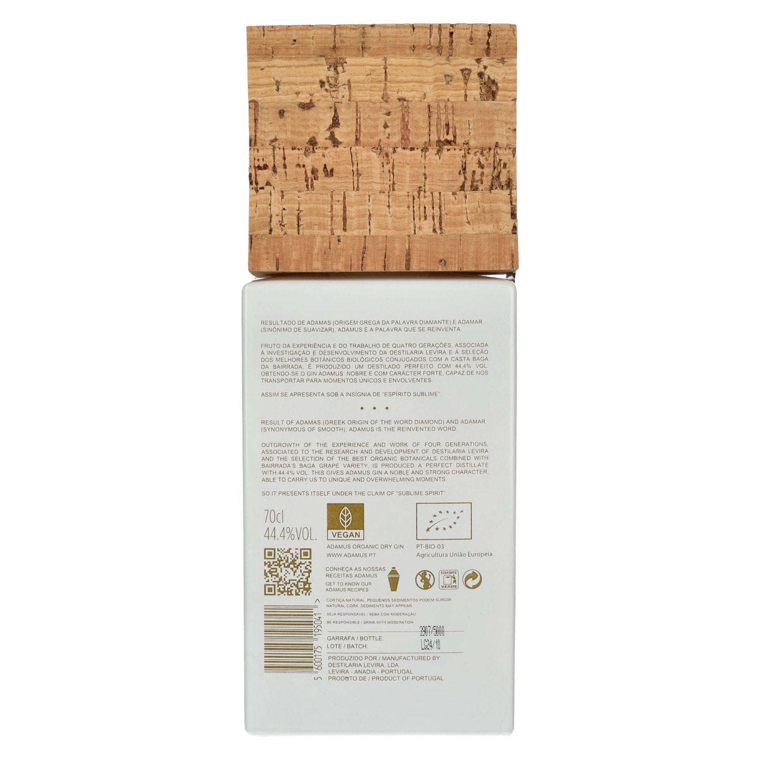 Adamus Dry Gin Organic Limited Edition 2020 44.4% Vol. 0.7l in Gift Box with 2 Glasses & Cork Coaster
